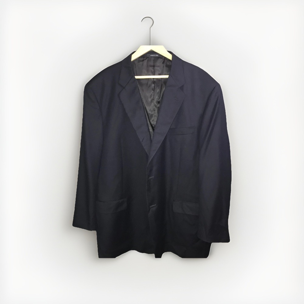 Joseph Abboud Fabric By Loro Piana Black Jacket Blazer‎ 54 L Men Sports Coat